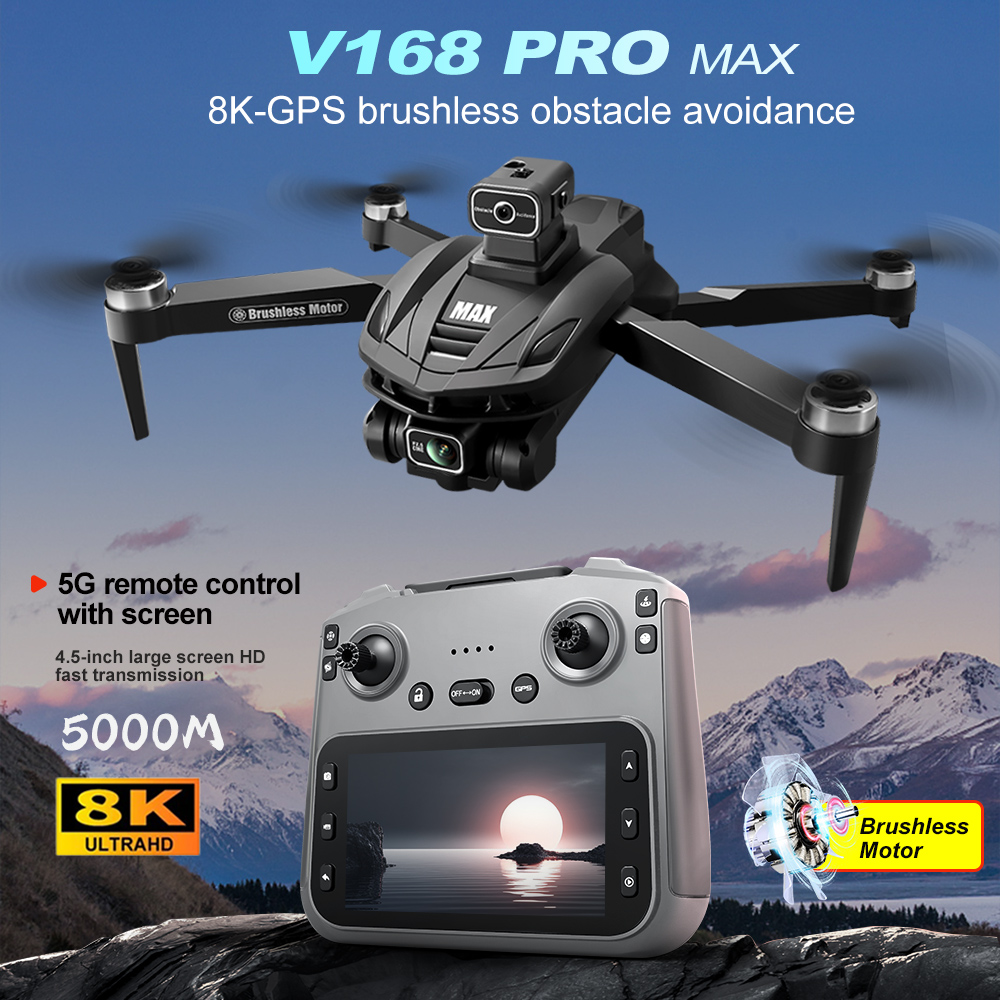 Drone Surveying - V168 PRO Max GPS ドローン 8K