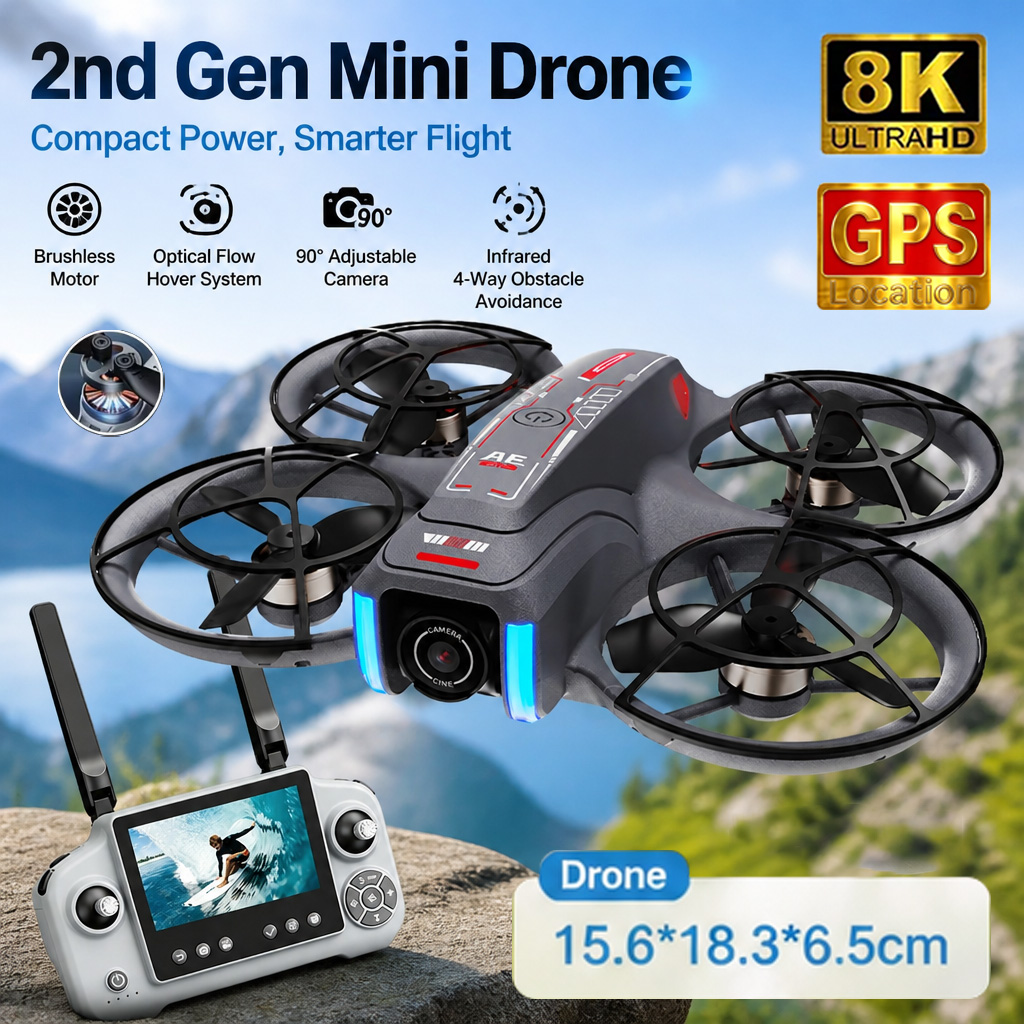 Drone Surveying - 新型AE21 GPSドローン プロ仕様 8Kカメラ搭載 空撮FPV 障害物回避機能付き
