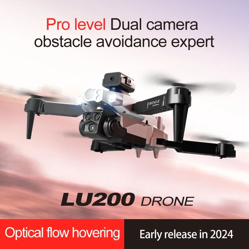 Drone Mapping - LU200 8K GPSドローン トリプルカメラ＆全方位障害物回避、空撮用FPVクアッドコプター、10KM範囲