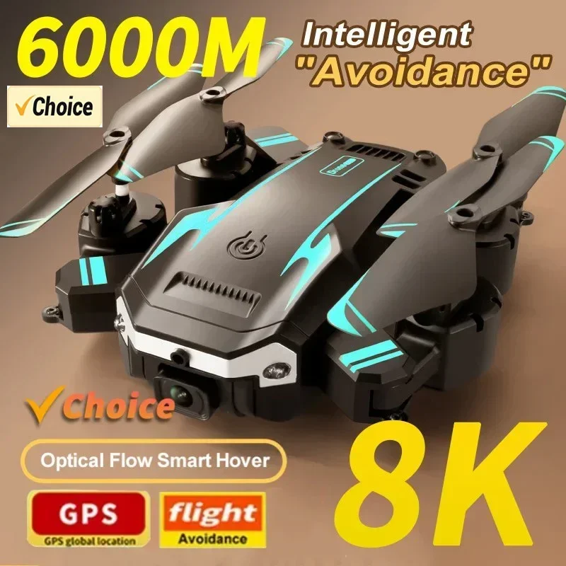 Drone Aerial Photography - G6 proドローン、8Kデュアルカメラ、5G GPS、折りたたみ式、5KM飛行距離、ブラシレスモーター、360度回転機能搭載 ° 障害物回避機能付きRC FPVドローン（写真撮影用）