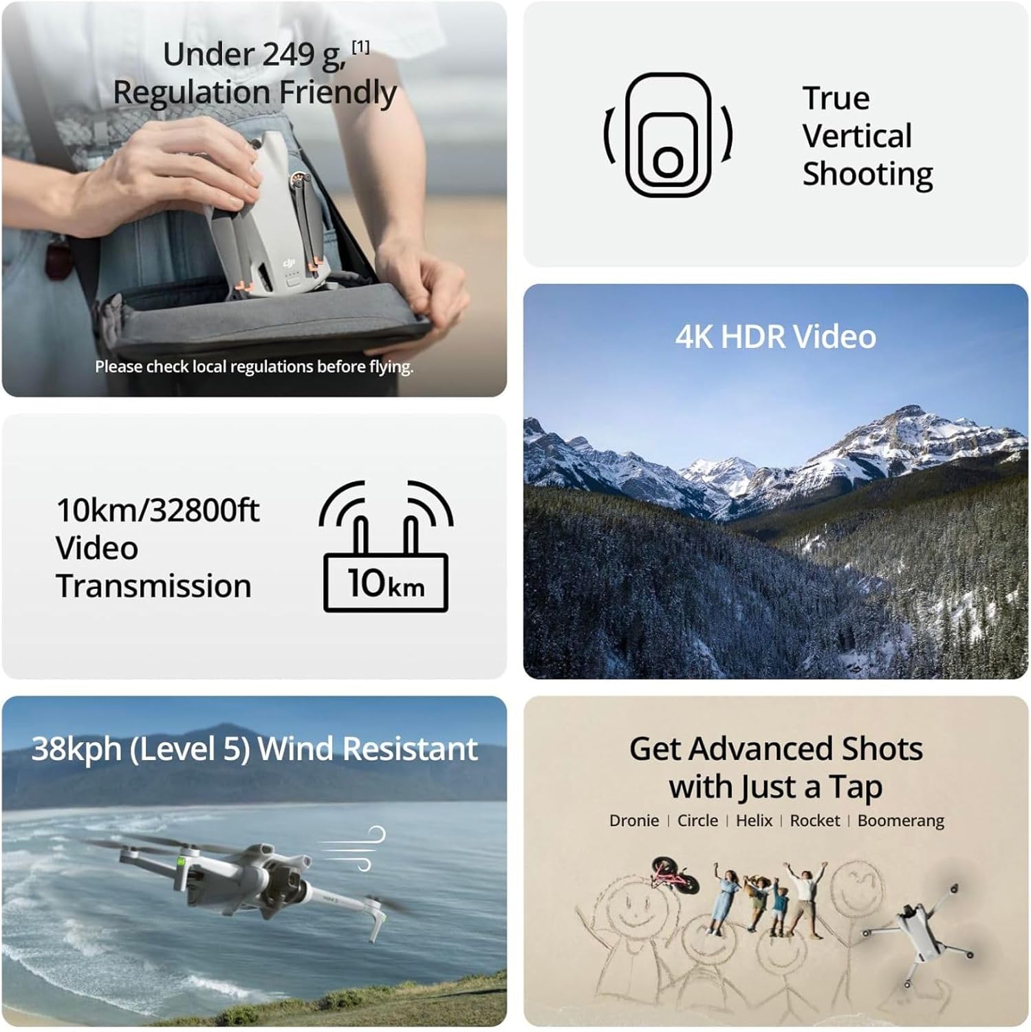 大人向けカメラ付きDJI Mini 3ドローンのリファービッ - Drone Video Production のレビューと価格