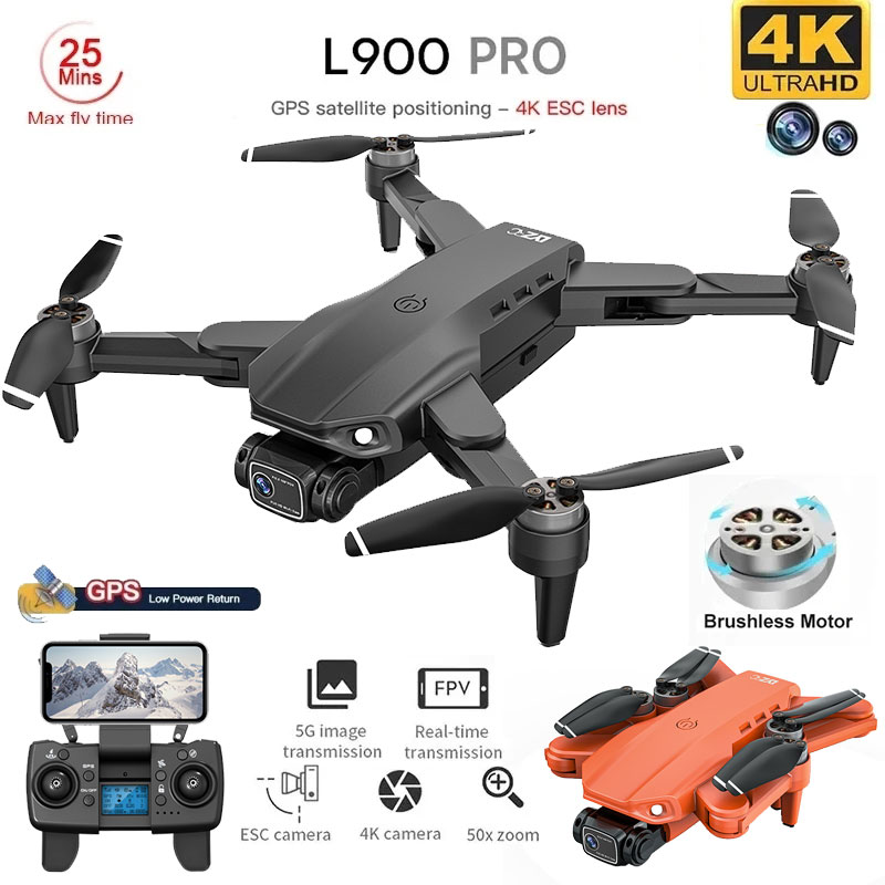 折りたたみ式ブラシレスドローンl900プロ,GPS, 4k, - Drone Surveying のレビューと価格