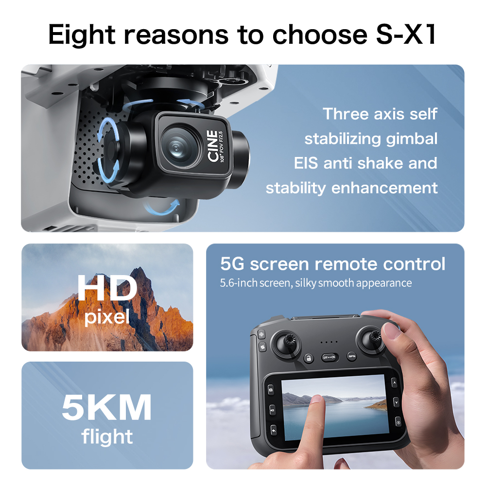 レノボ S-X1 ドローン 8K HD プロフェッショナル  - Drone Multispectral のレビューと価格