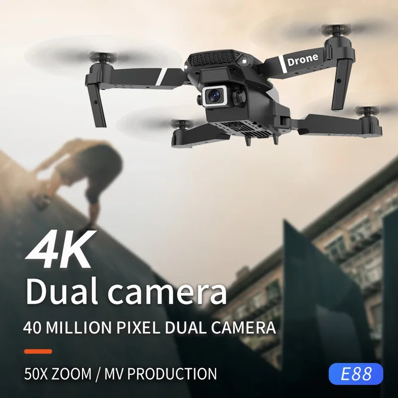 E88 Proインテリジェント折りたたみドローンは、シングル - Drone Aerial Photography のレビューと価格