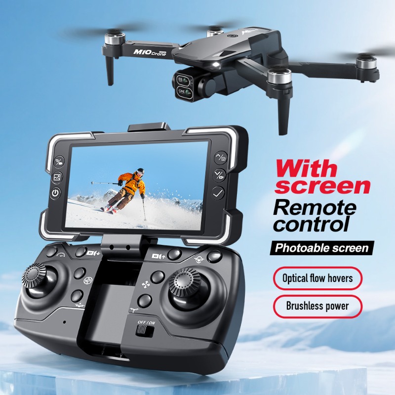 M10カメラドローン、画面付きリモコン、デュアルカメラ、オプ - Drone Aerial Photography のレビューと価格